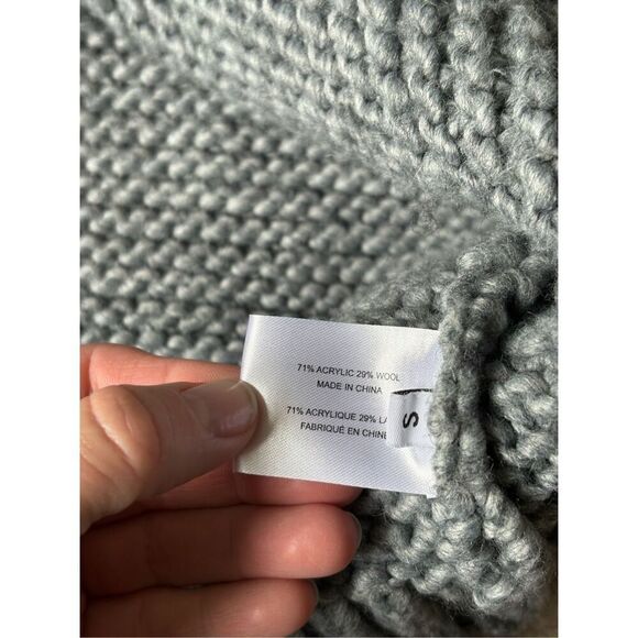 Proenza Schouler CHUNKY KNIT SWEATER size S Gray Wool Blend - Picture 8 of 10